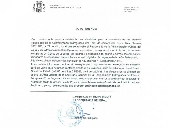 NOTA ANUNCIO CHE