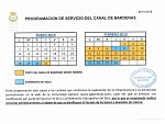 CALENDARIO PROGRAMACION CANAL DE BARDENAS