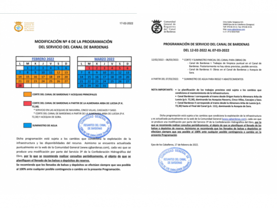 Modificación nº 4 Programación Canal