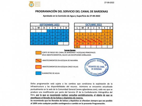 Comisión de agua Comisión de agua